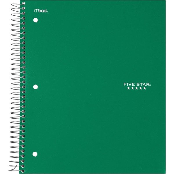 Five Star 8.5 x 11.5 in. Wirebound College Ruled Notebook - 3 Subject, Green FI464786